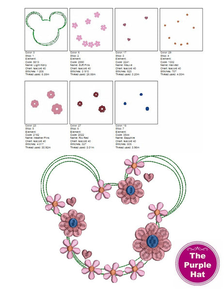 Floral Mouse Head 03