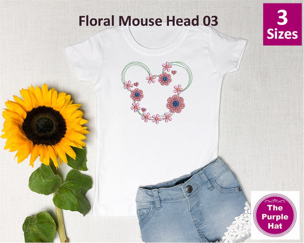 Floral Mouse Head 03