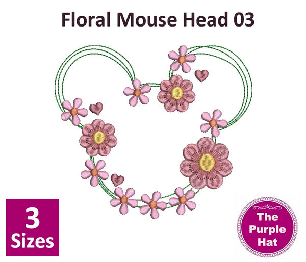 Floral Mouse Head 03