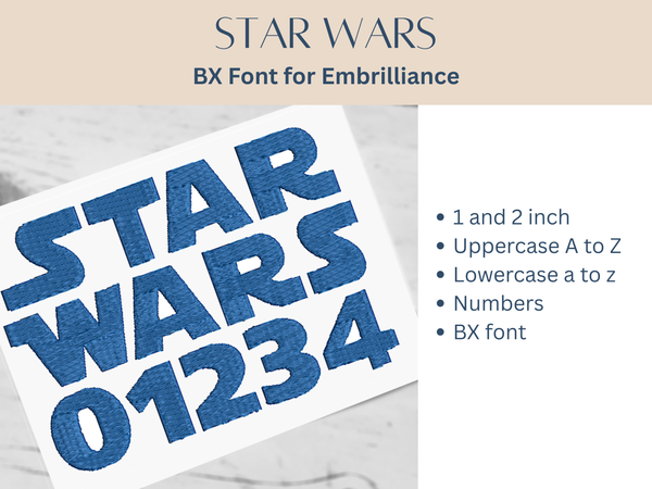 BX Font Alphabet - Star Wars Font - 2 sizes