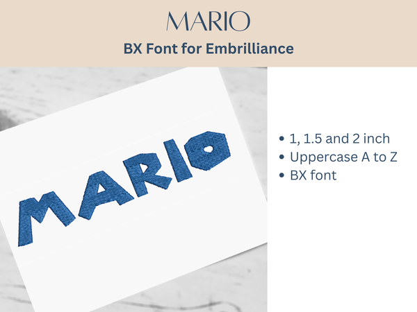 BX Font Alphabet - Super Mario Font - 3 sizes
