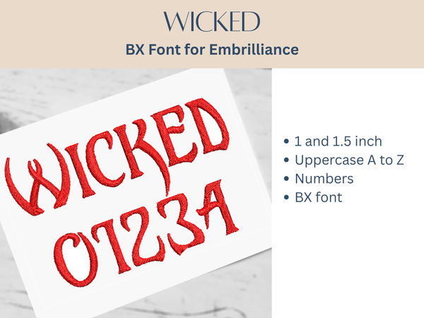 BX Font Alphabet - Wicked Font - 2 sizes
