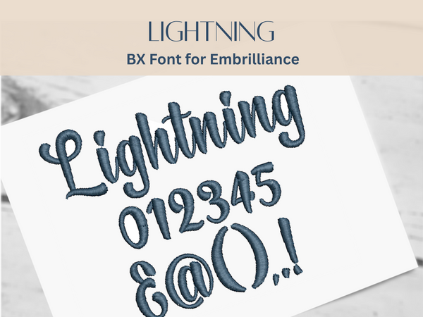 BX Font Alphabet - Lightning Font - 3 sizes