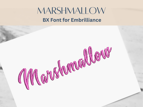 BX Font Alphabet - Marshmallow Font - 3 sizes