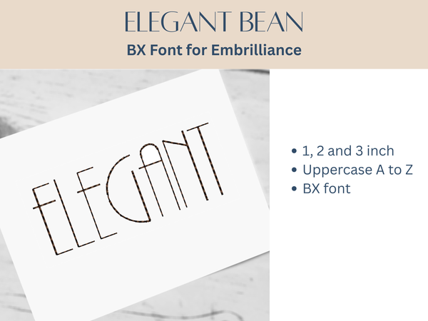 BX Font Alphabet - Elegant Bean Font - 3 sizes