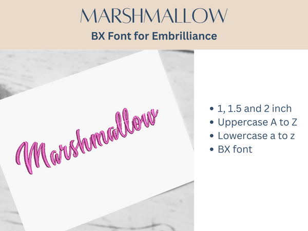 BX Font Alphabet - Marshmallow Font - 3 sizes