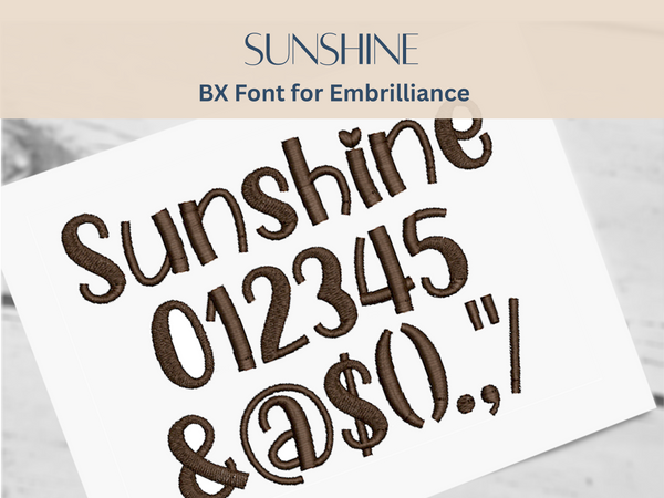 BX Font Alphabet - Sunshine Font - 3 sizes