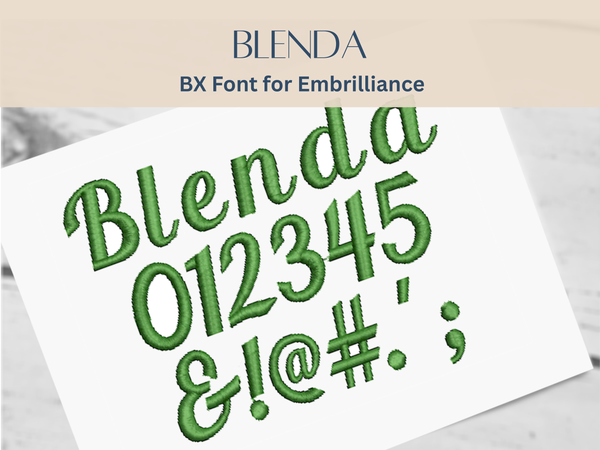BX Font Alphabet - Blenda Font - 3 sizes