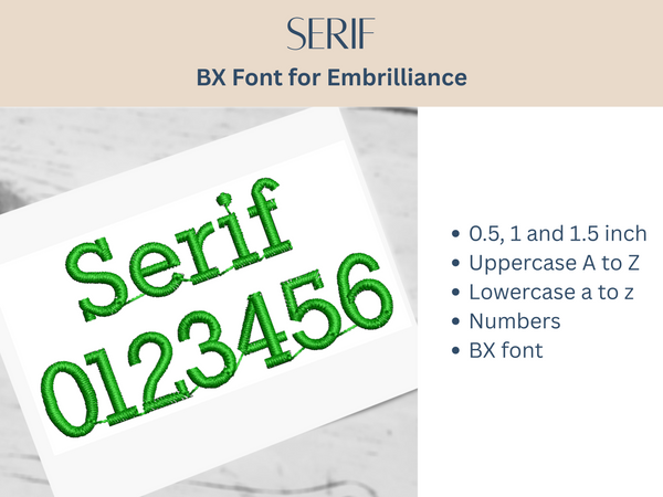 BX Font Alphabet - Serif - 3 sizes