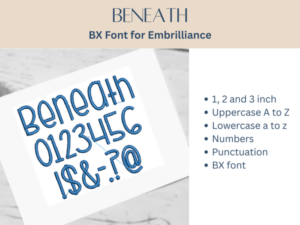 BX Font Alphabet - Beneath You're Beautiful Font - 3 sizes