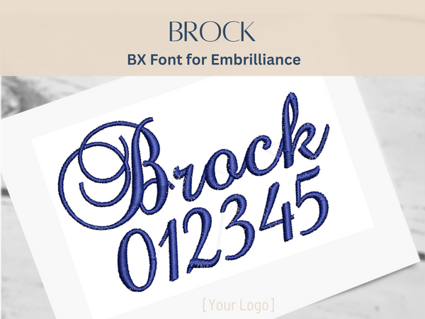 BX Font Alphabet - Brock Font - 1 size