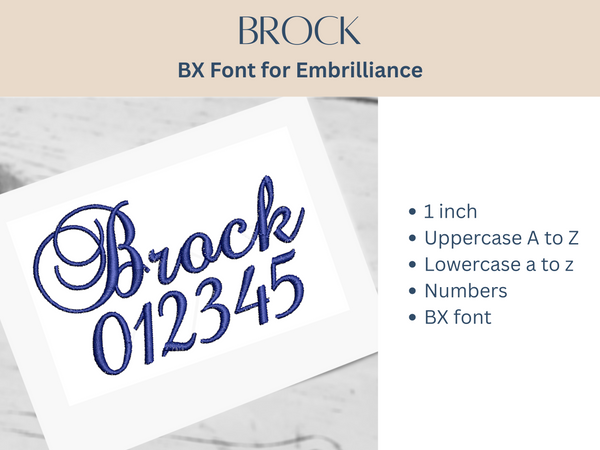 BX Font Alphabet - Brock Font - 1 size