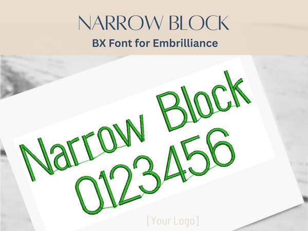 BX Font Alphabet - Narrow Block Font - 3 sizes