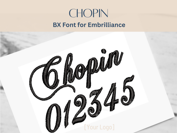 BX Font Alphabet - Chopin Font - 3 sizes