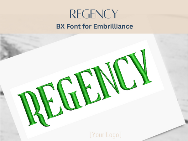 BX Font Alphabet - Regency Font - 3 sizes