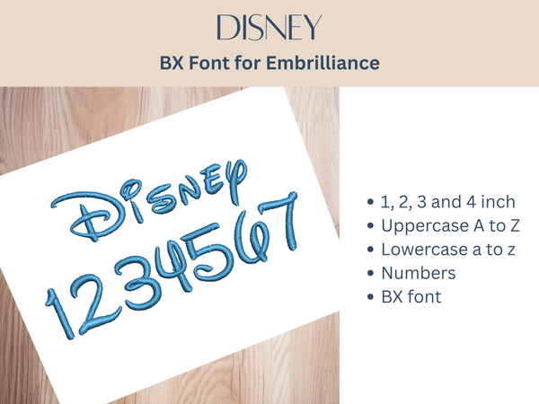 BX Font Alphabet - Disney Font - 4 sizes
