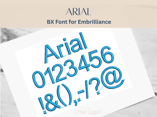 BX Font Alphabet - Arial Font - 3 sizes