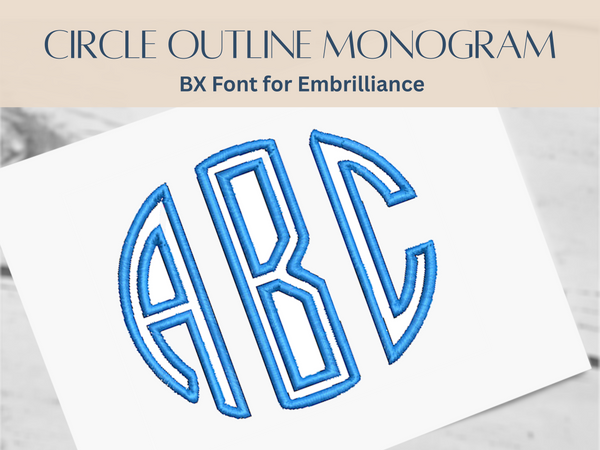 BX Font Alphabet - Circle Applique Monogram Font - 3 sizes