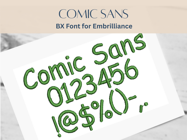BX Font Alphabet - Comic Sans Font - 3 sizes