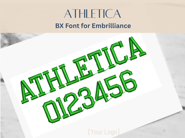 BX Font Alphabet - Athletica Font - 3 sizes