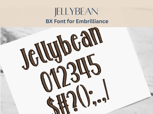BX Font Alphabet - Jellybean Font - 3 sizes