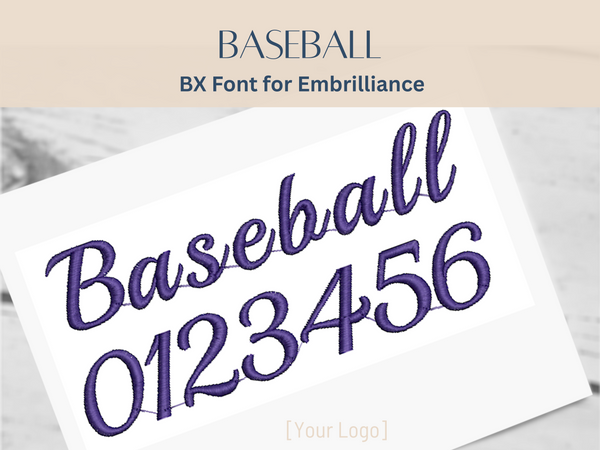 BX Font Alphabet - Baseball Font - 3 sizes
