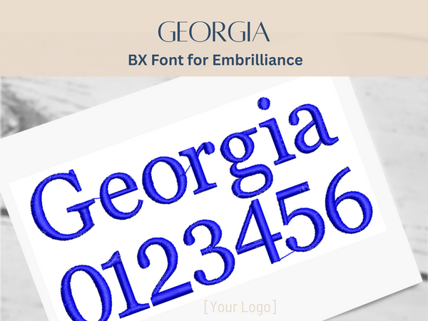 BX Font Alphabet - Georgia Font - 3 sizes