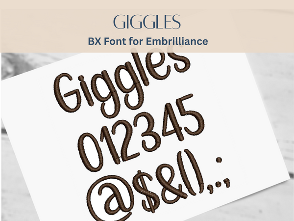 BX Font Alphabet - Giggles Font - 3 sizes