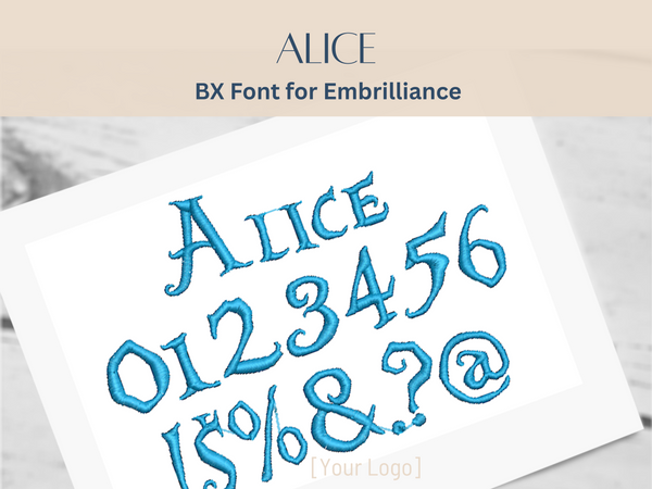 BX Font Alphabet - Alice in Wonderland - 3 sizes