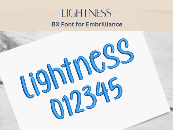 BX Font Alphabet - Lightness  Font - 3 sizes