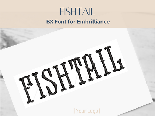 BX Font Alphabet - Fishtail Font - 4 sizes
