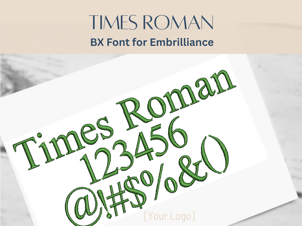 BX Font Alphabet - Times Roman - 2 sizes