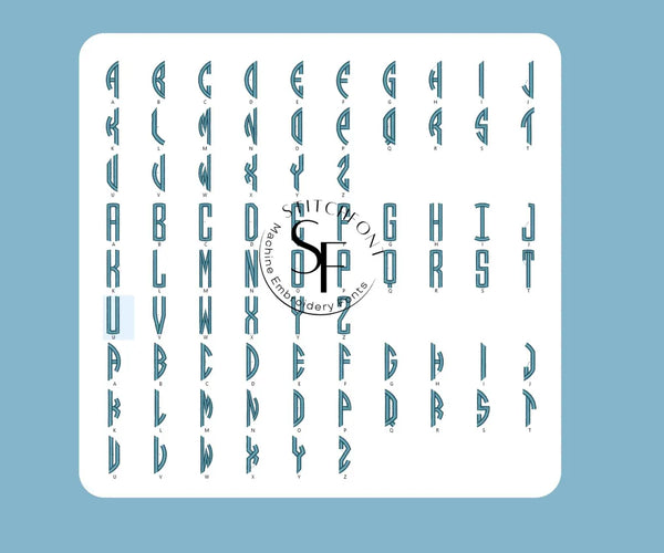 Machine Embroidery Satin Stitch Font - Circle Monogram - 2 sizes - 8 formats