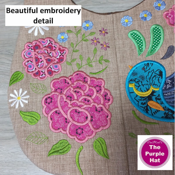 ITH In the Hoop Fantasy Flowers Bag 5x7 6x10 8x12