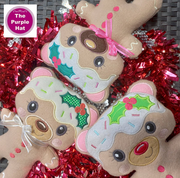 ITH In the Hoop Ginger Bear 6x10 7x11 8x12