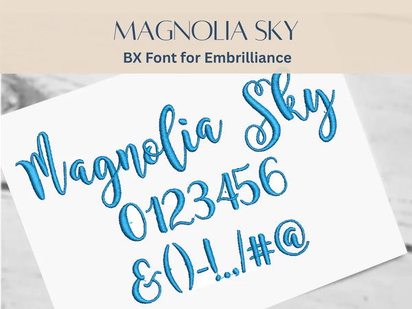 BX Font Alphabet - Magnolia Sky Font - 3 sizes