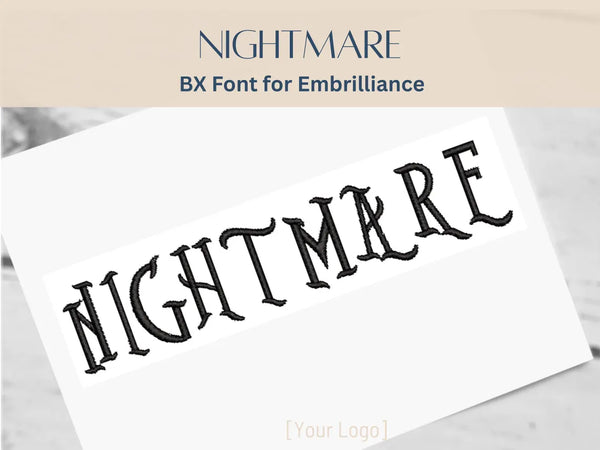 BX Font Alphabet - Nightmare Font - 3 sizes