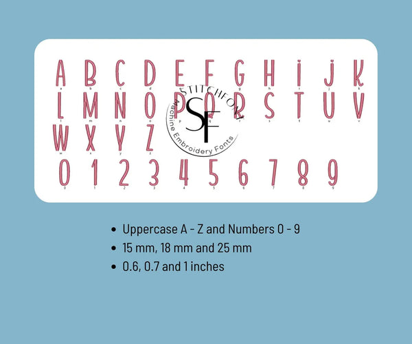 Machine Embroidery Satin Stitch Font - Playful - 3 sizes - 8 formats