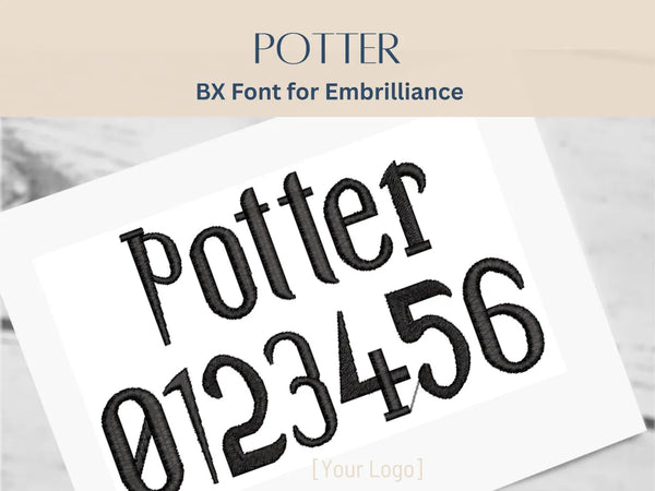 BX Font Alphabet - Potter Font - 3 sizes