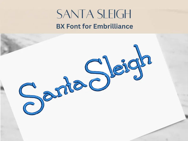 BX Font Alphabet - Santa Sleigh Font - 3 sizes