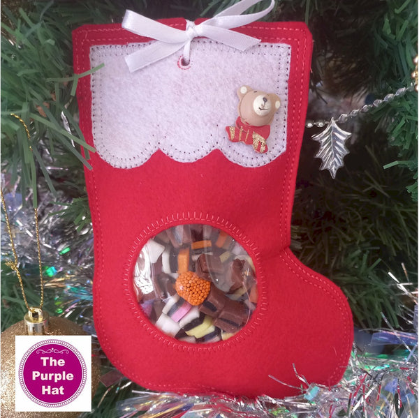 ITH In the Hoop Stocking Treat Bag 4x4 5x7