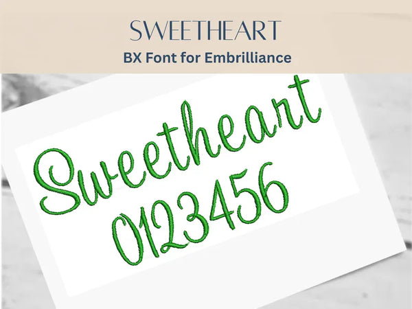 BX Font Alphabet - Sweetheart Font - 3 sizes