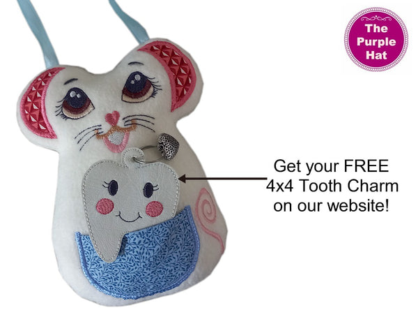 ITH In the Hoop Tooth Mouse Pillow 5x7 & 6x10