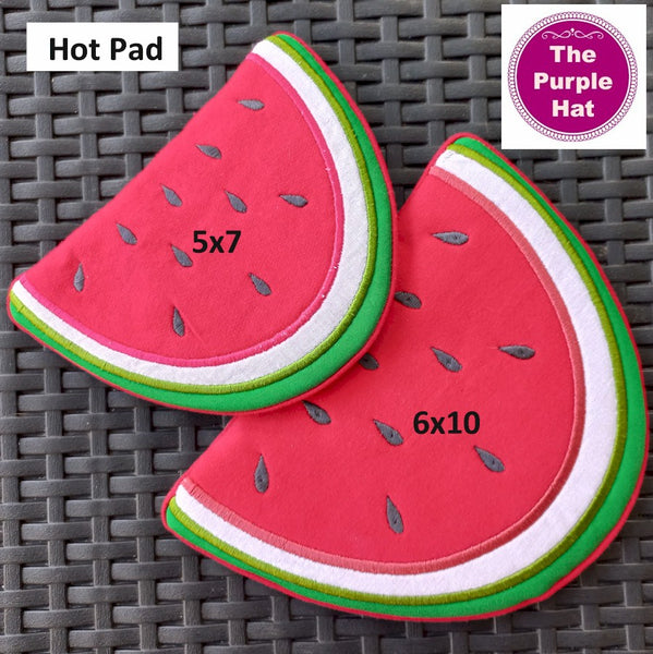 ITH In the Hoop Watermelon Hot Pads 5x7 6x10