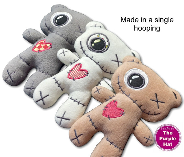 ITH In the Hoop Zombie Bear 6x10 7x 11 8x12
