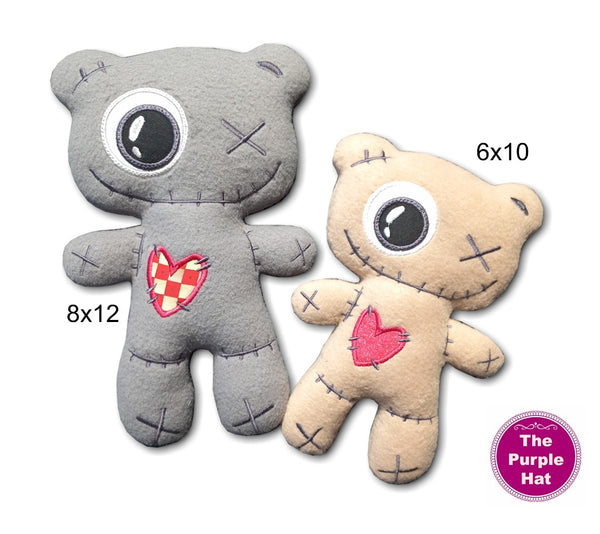 ITH In the Hoop Zombie Bear 6x10 7x 11 8x12