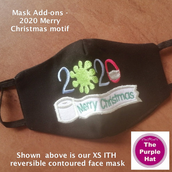 2020 Merry Christmas Applique motif 5x7 Add-on embroidery designs