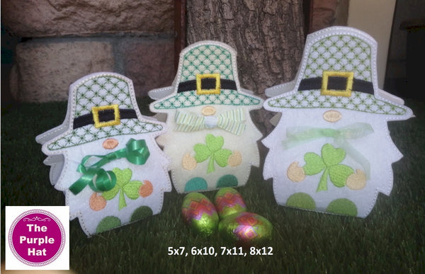 ITH 3D St Patrick's Day Gnome Treat Holder 5x7 6x10 7x11 8x12