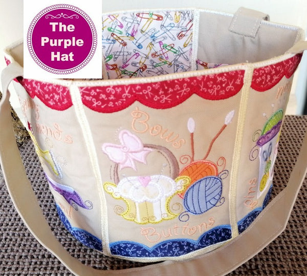 ITH Swirly Sewing Bagsket 5x7