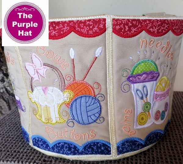 ITH Swirly Sewing Bagsket 5x7